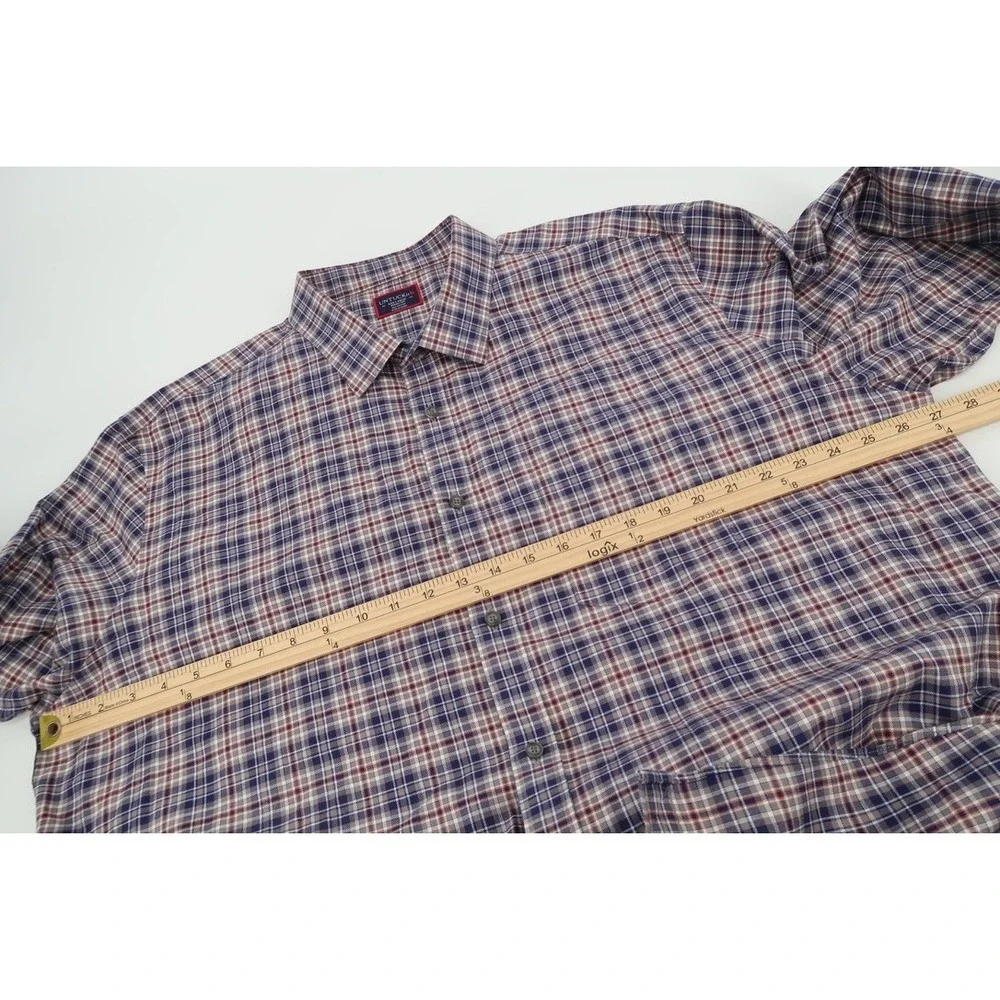 UNTUCKit Shirt‎ Mens XXXL Button Up Wrinkle Free Marchesi Plaid Flannel Size 3XL